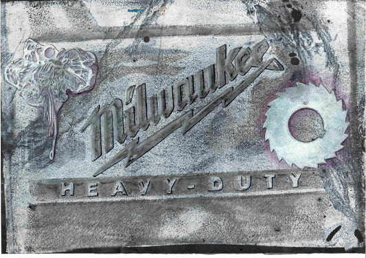 Pintura/dibujo original "Milwaukee blanco y negro" tamaño A4