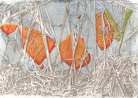 "La palmera naranja" impresión láser tamaño A4