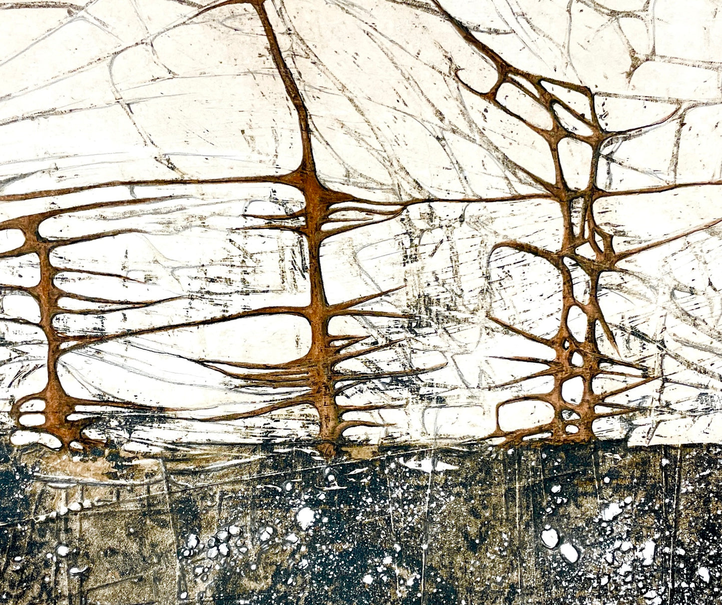 "Three trees tangled" Original Gemälde/ Zeichnung A4 Größe
