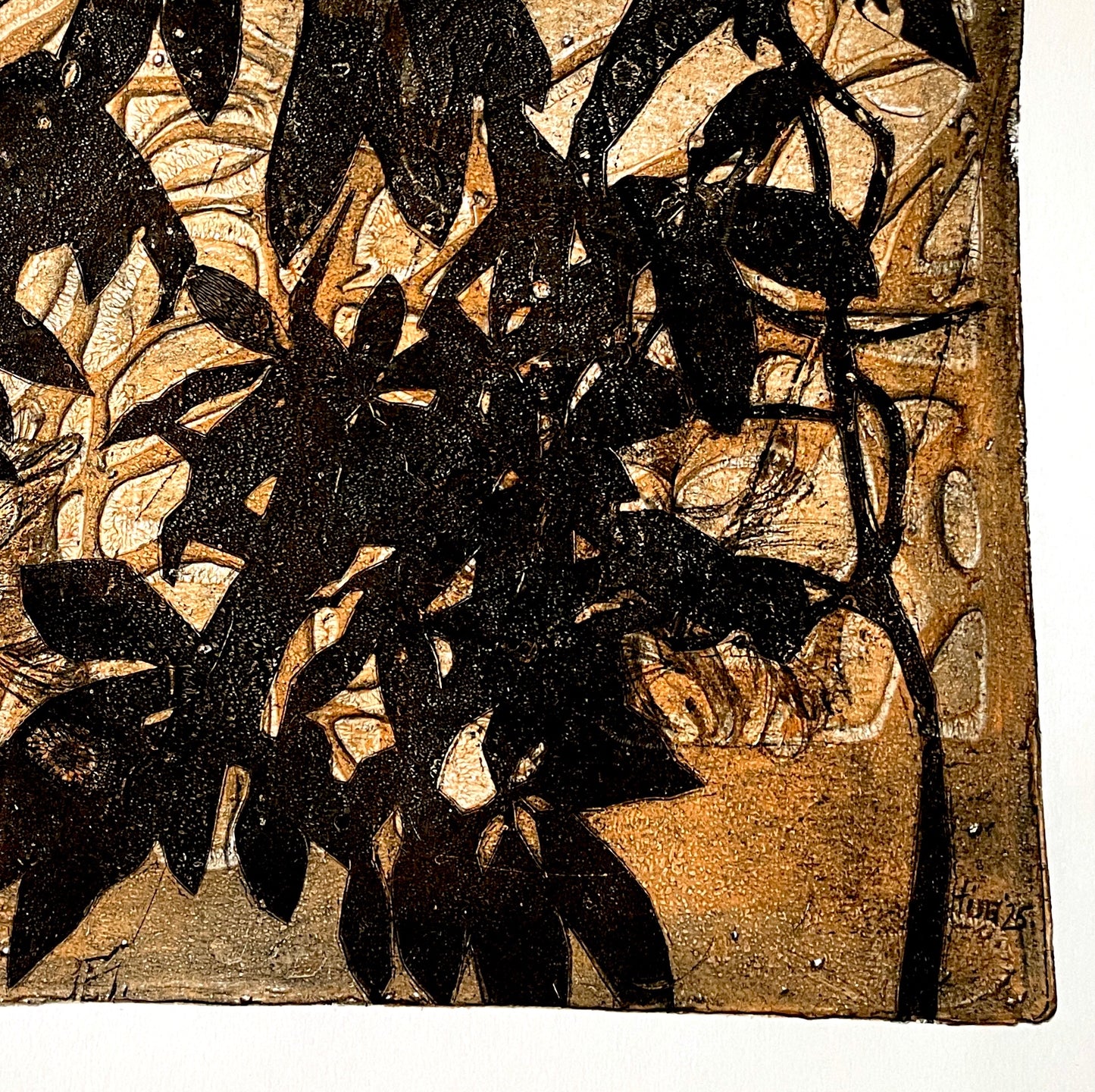 "My bathroom plant" Original Gemälde 30 x 42 cm