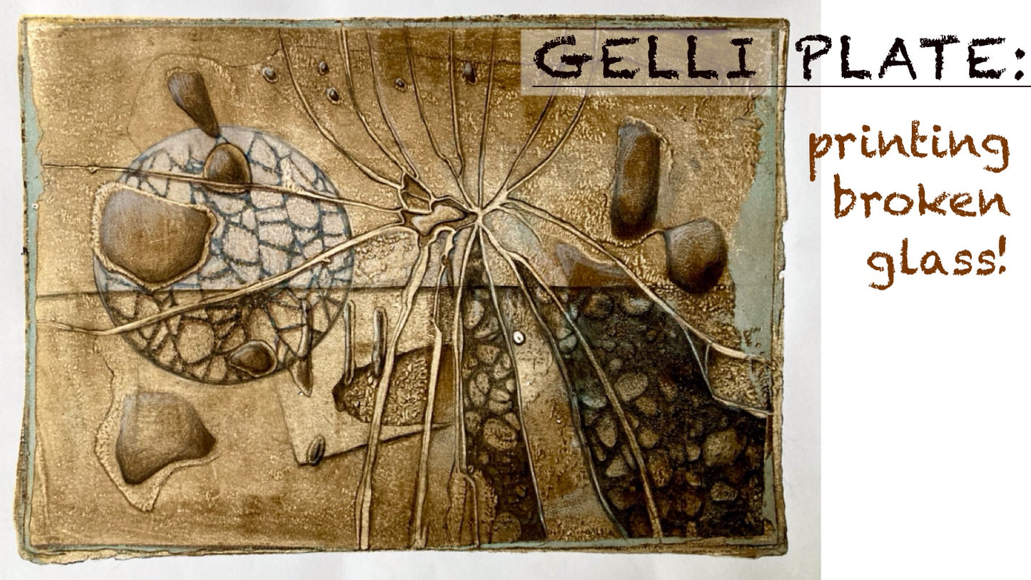 „Lace Moon Broken Glass Scape“ Original Gemälde 30 x 40 cm