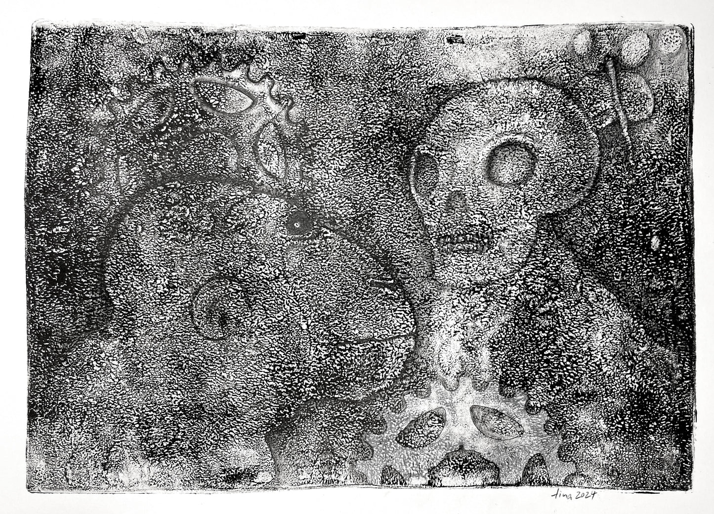 „Human Ape“ Laser Druck A3 Größe
