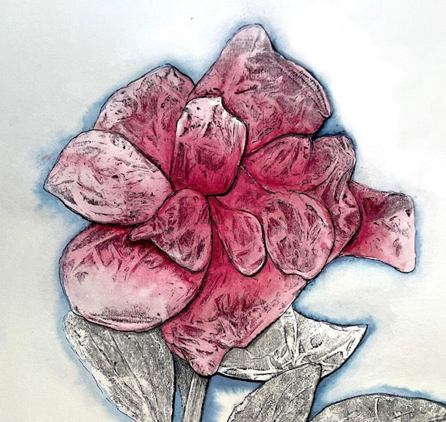 "Red Peony" Laser Druck A3 Größe