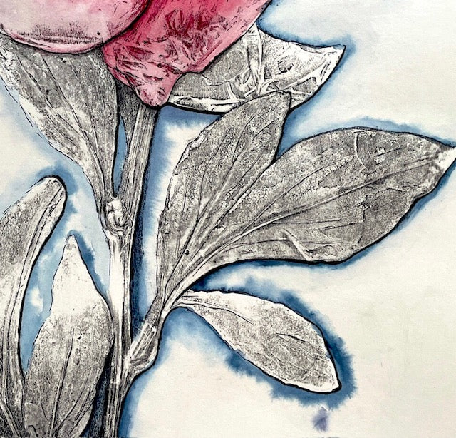 "Red Peony" Laser Druck A3 Größe