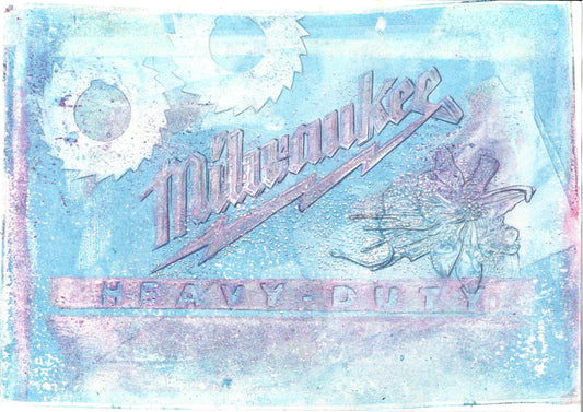 "Milwaukee pink and blue" Laser Druck A4 Größe